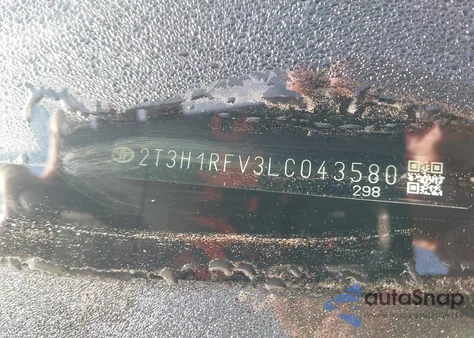 2020 Toyota Rav4 Le из США, поврежденный, VIN 2T3H1RFV3LC043580